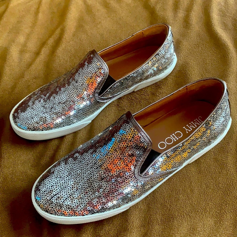 Jimmy choo Slip On Sequin sneakers Brand New Women Size:37.5
